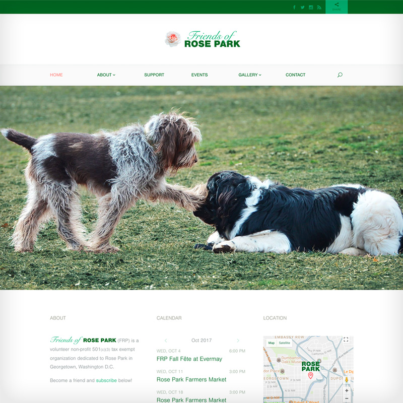 Friends of Rose Park • Logo and Website Design, Event Registration and Ticketing Integration