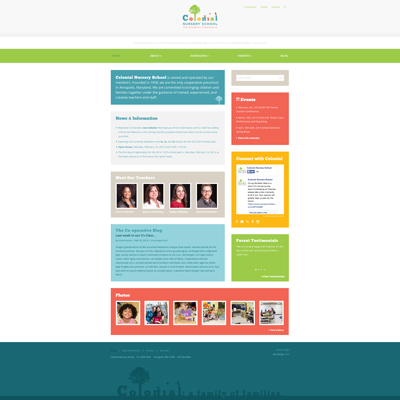 Colonial Nursery School • Website Creation