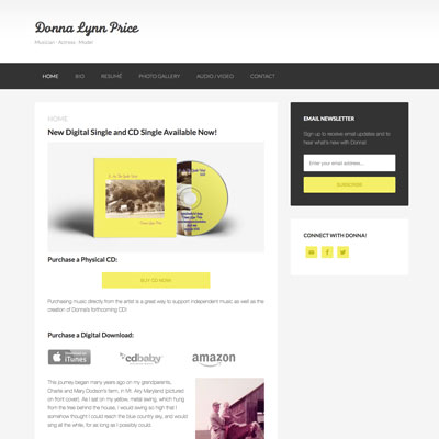 Donna Lynn Price  • Website Design