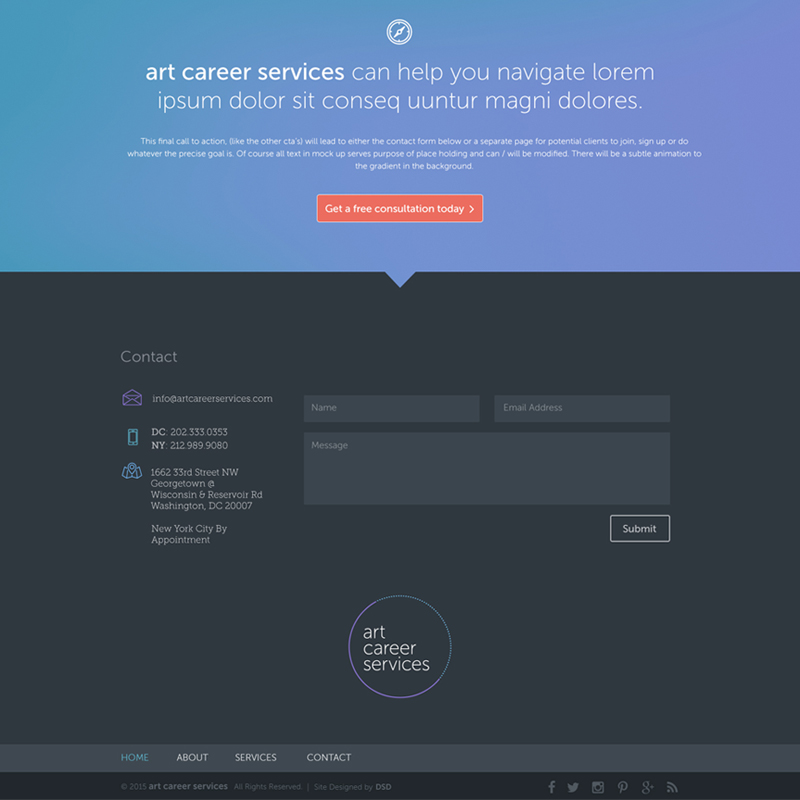 Art Consultancy • One Page Scrolling Website Design Mock Up