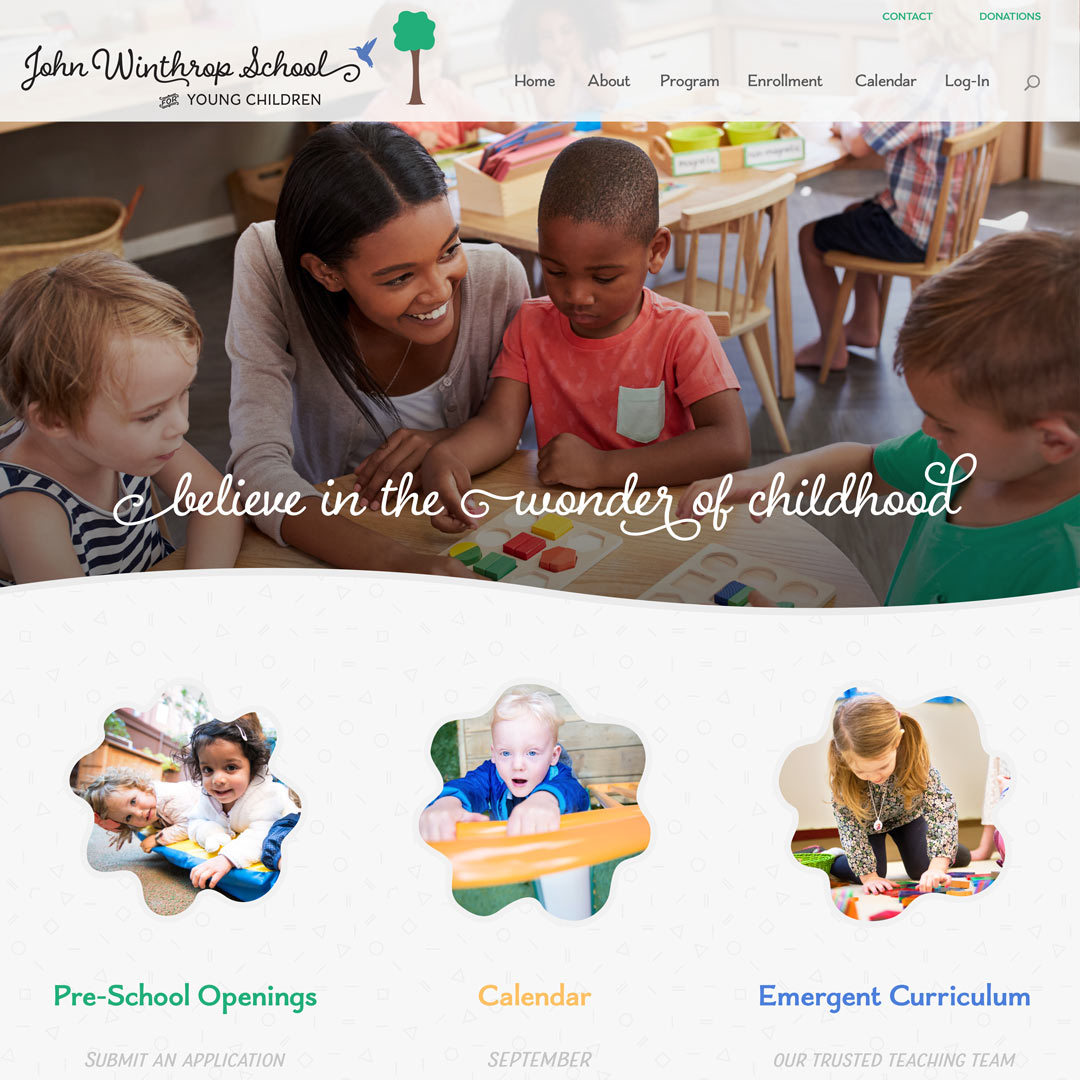 John Winthrop School Re-Branding and Website Re-Design Concept